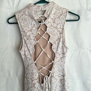 Women’s white lace dress